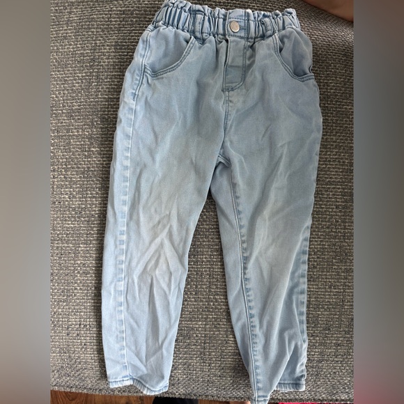 Zara Kids Light Blue Paperbag Jeans – Size 3-4 (Toddler) - Picture 1 of 3
